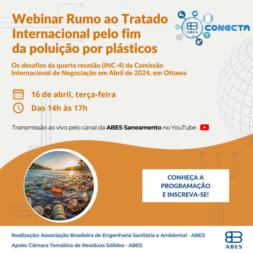 ABES promoverá em abril evento rumo ao Tratado Internacional pelo fim da poluição por plástico