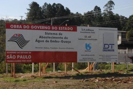 Sabesp lança obras de esgotamento sanitário e melhoria do sistema de abastecimento de água em Embu-Guaçu